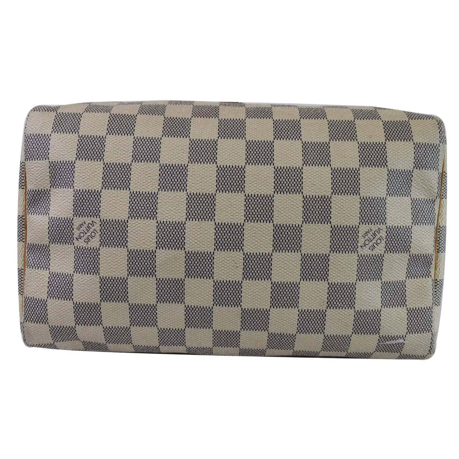 LOUIS VUITTON Speedy 25 Damier Azur Satchel Bag White