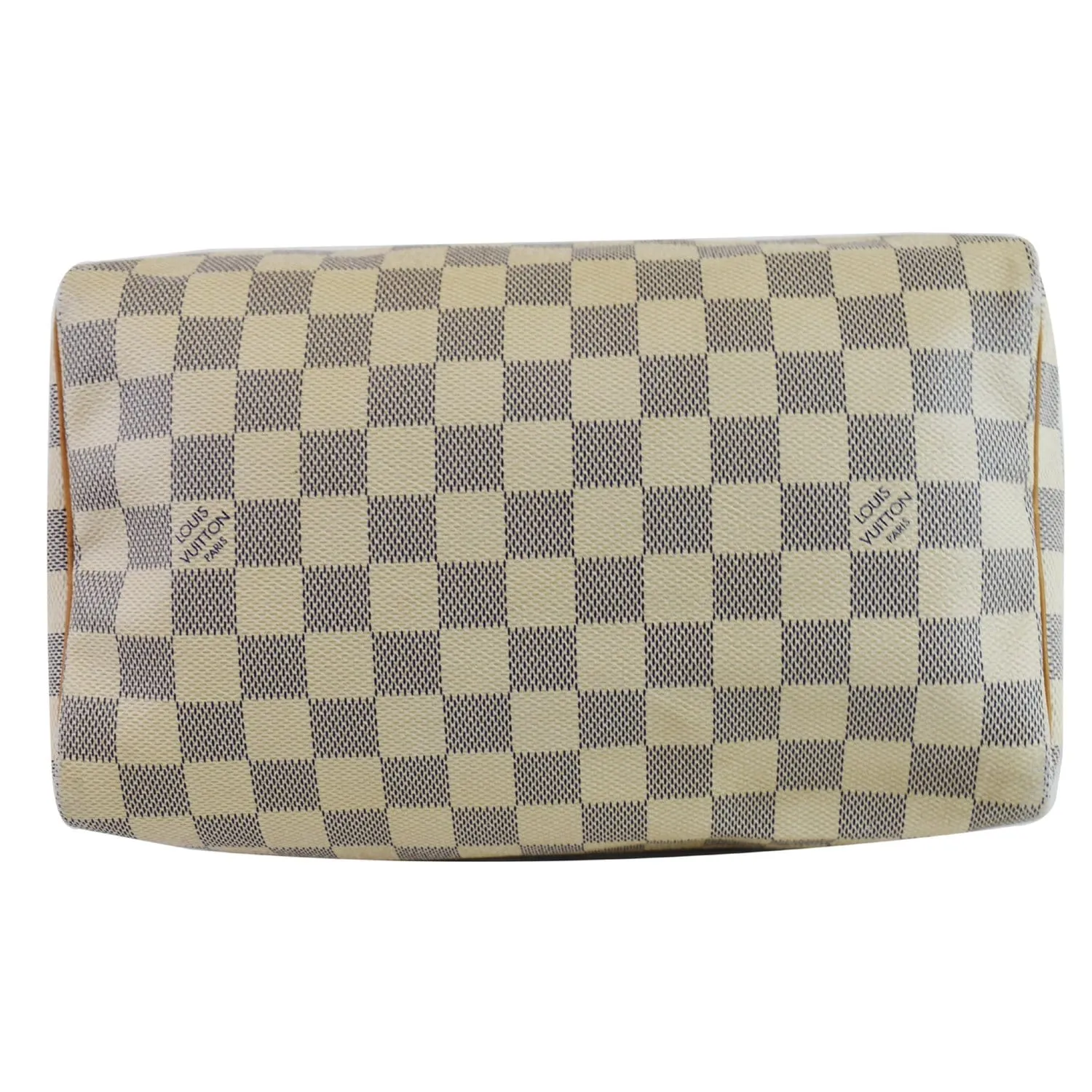 LOUIS VUITTON Speedy 25 Damier Azur Satchel Bag White