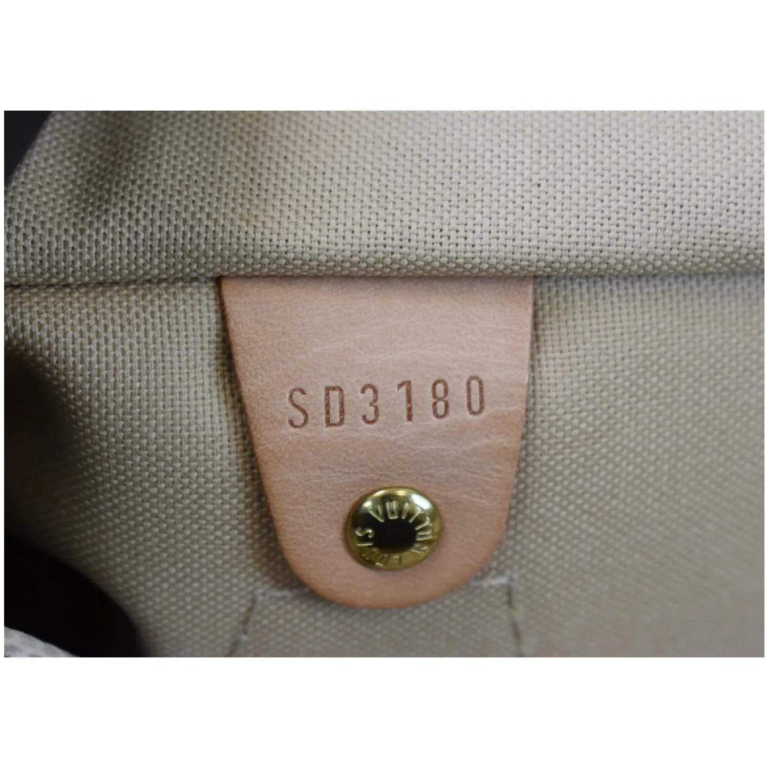 LOUIS VUITTON Speedy 25 Damier Azur Satchel Bag White