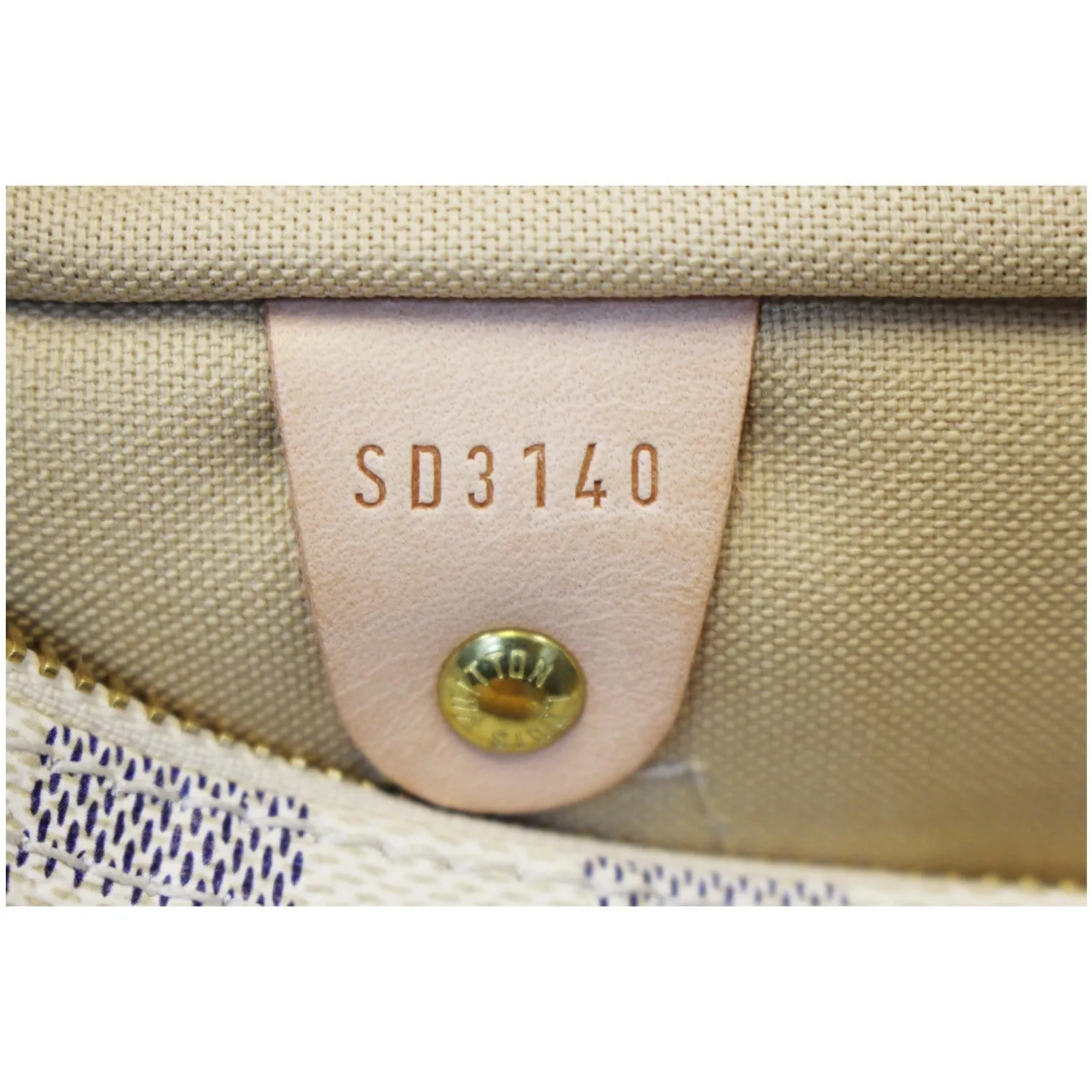 LOUIS VUITTON Speedy 25 Damier Azur Satchel Bag