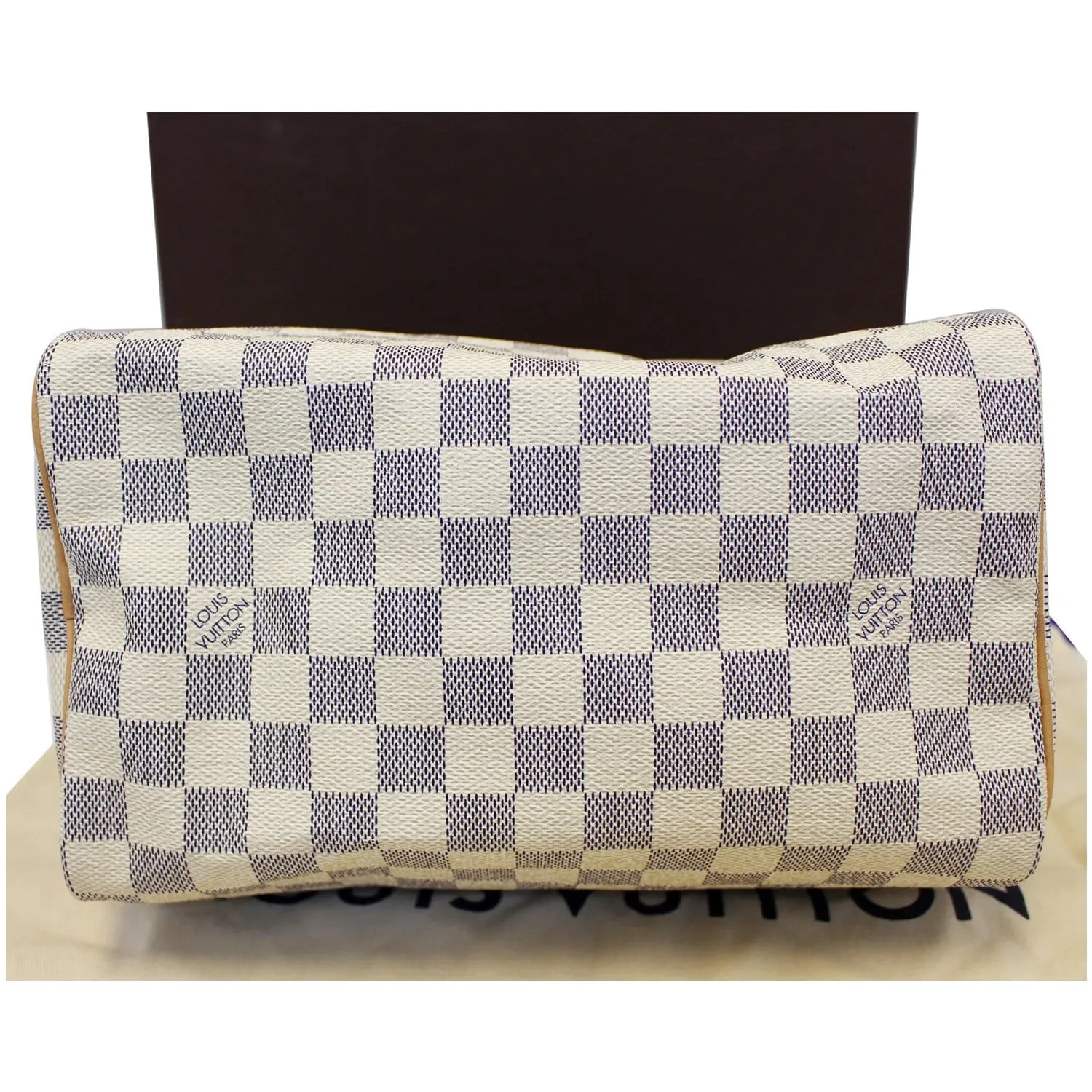 LOUIS VUITTON Speedy 25 Damier Azur Satchel Bag