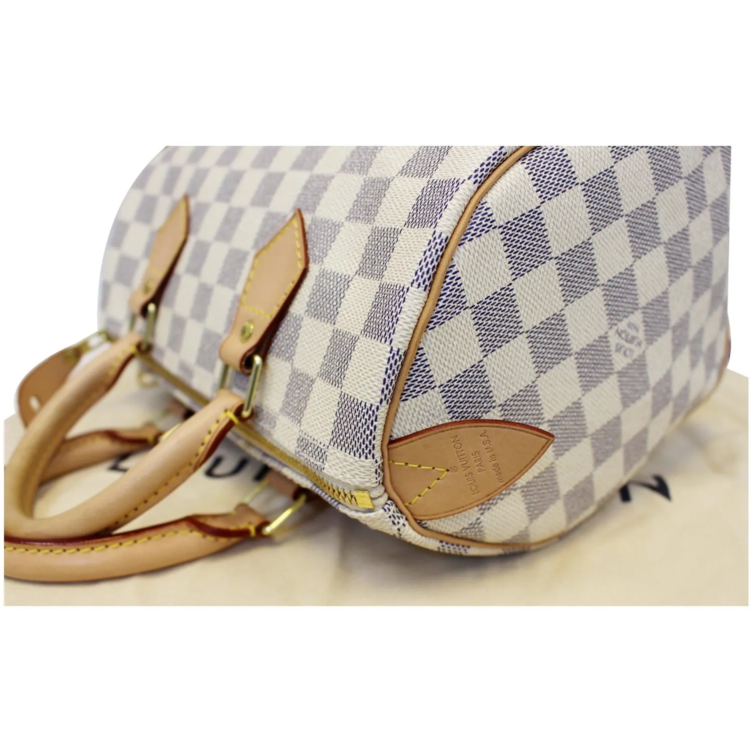 LOUIS VUITTON Speedy 25 Damier Azur Satchel Bag