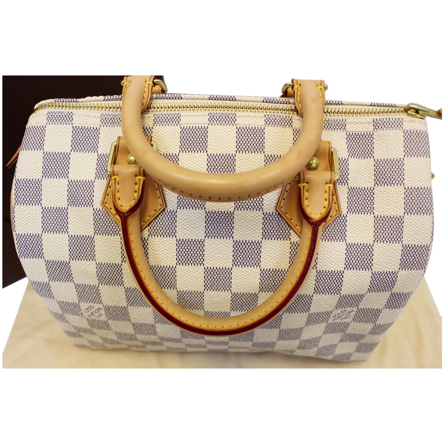 LOUIS VUITTON Speedy 25 Damier Azur Satchel Bag