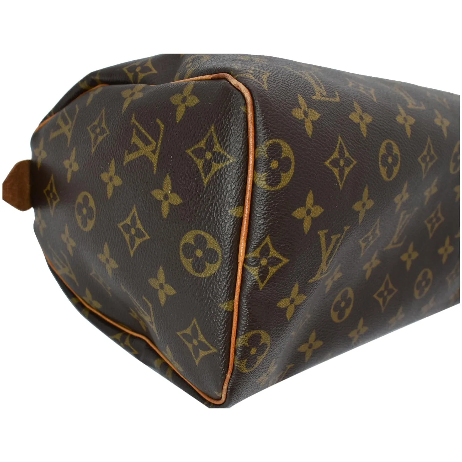 LOUIS VUITTON Speedy 25 Monogram Canvas Satchel Bag Brown - 10% OFF