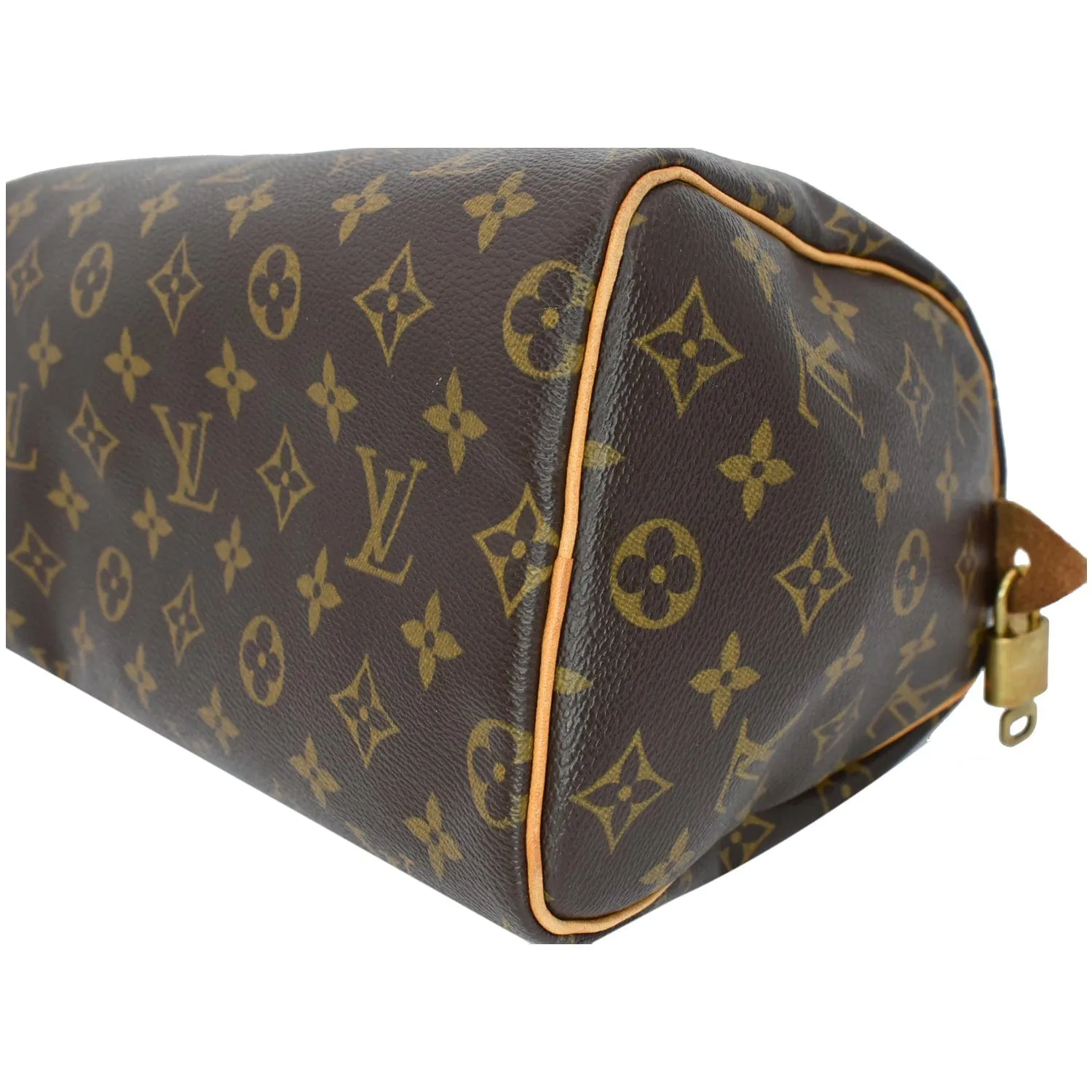 LOUIS VUITTON Speedy 25 Monogram Canvas Satchel Bag Brown - 10% OFF