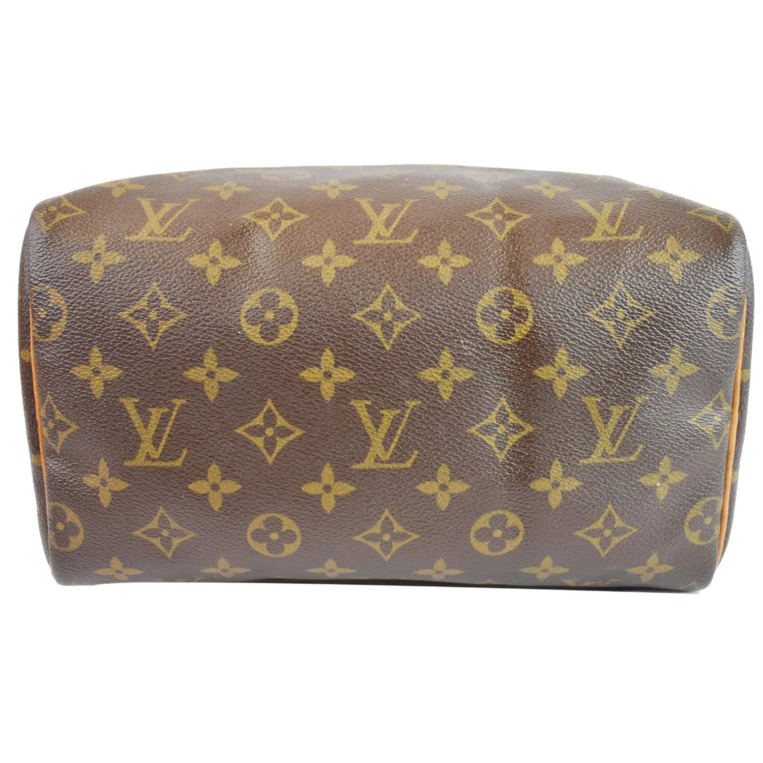 LOUIS VUITTON Speedy 25 Monogram Canvas Satchel Bag Brown