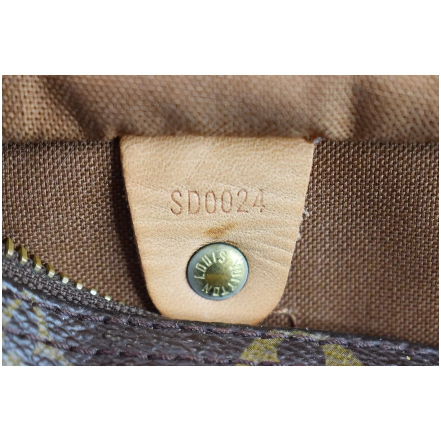 LOUIS VUITTON Speedy 25 Monogram Canvas Satchel Bag Brown