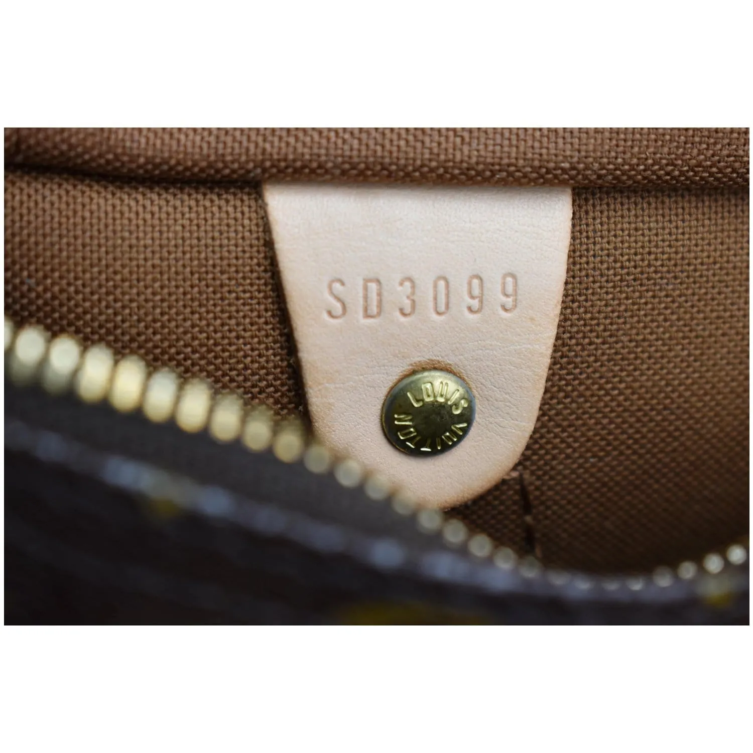 LOUIS VUITTON Speedy 25 Monogram Canvas Satchel Bag Brown