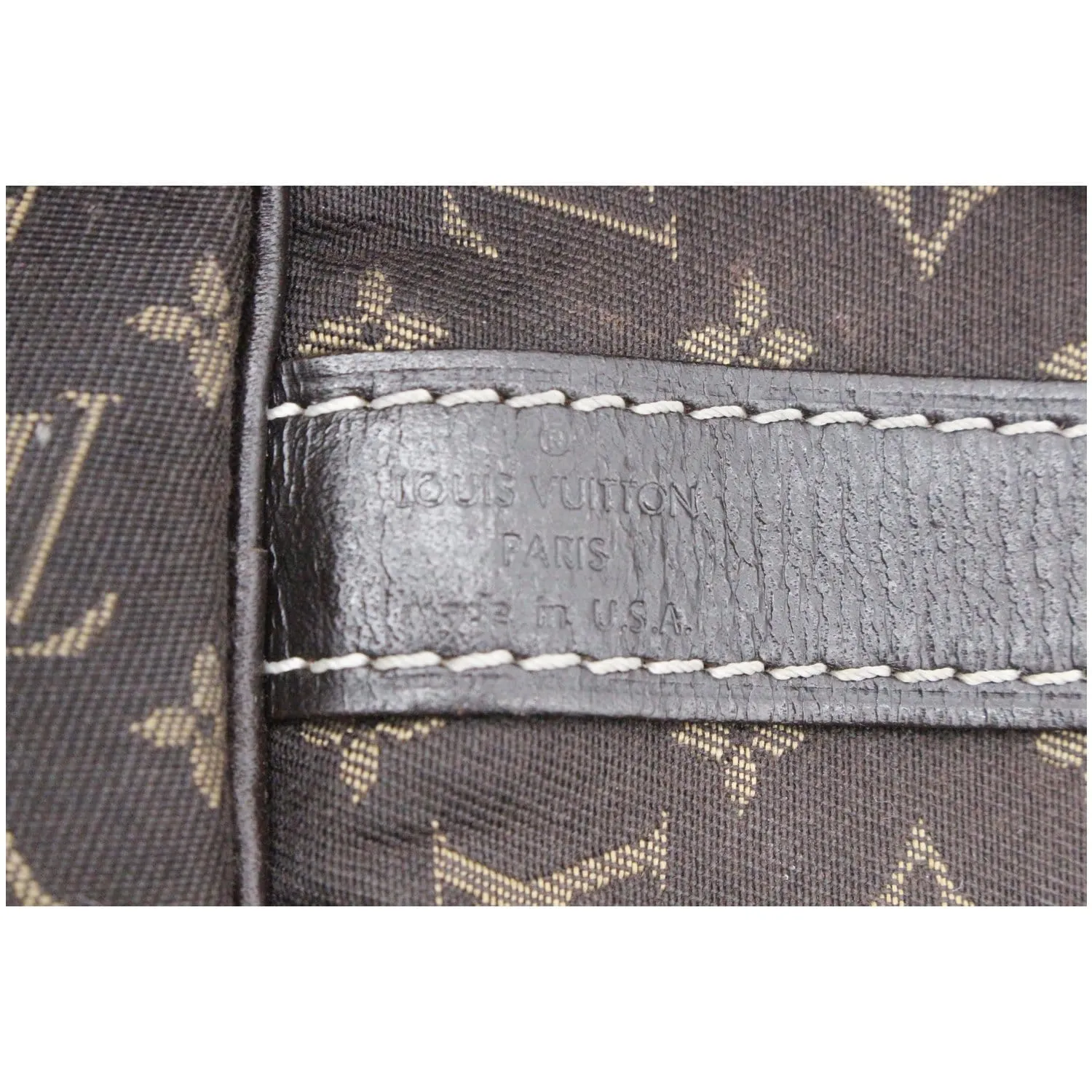 LOUIS VUITTON Speedy 30 Bandouliere Ebene Mini Lin Shoulder Bag Brown