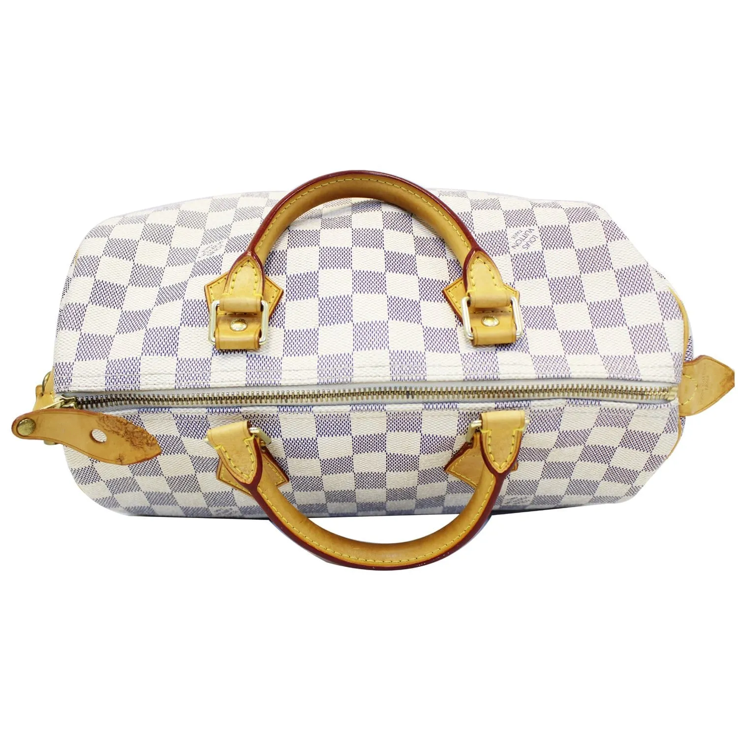 LOUIS VUITTON Speedy 30 Damier Azur Satchel Handbag