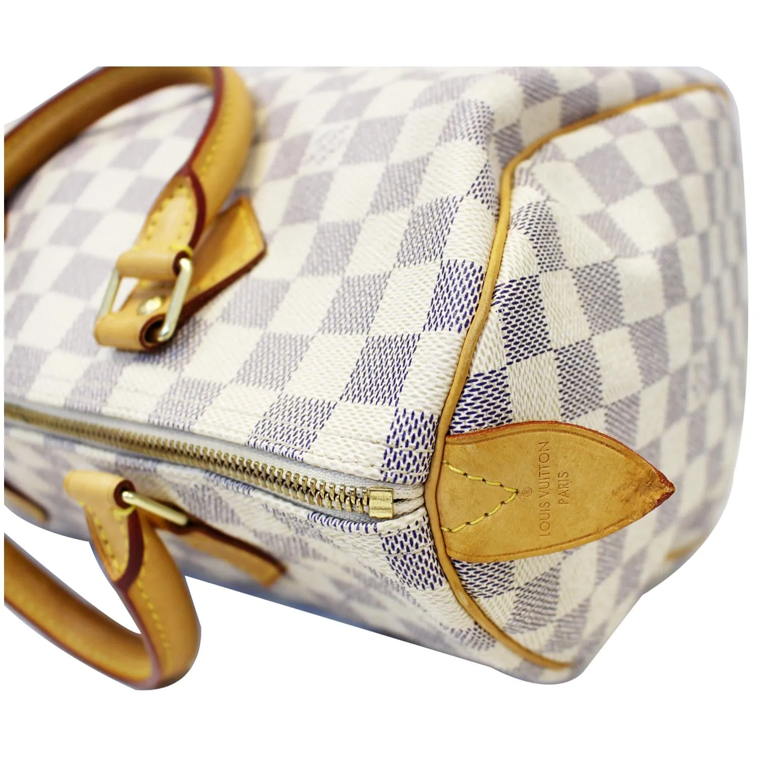 LOUIS VUITTON Speedy 30 Damier Azur Satchel Handbag