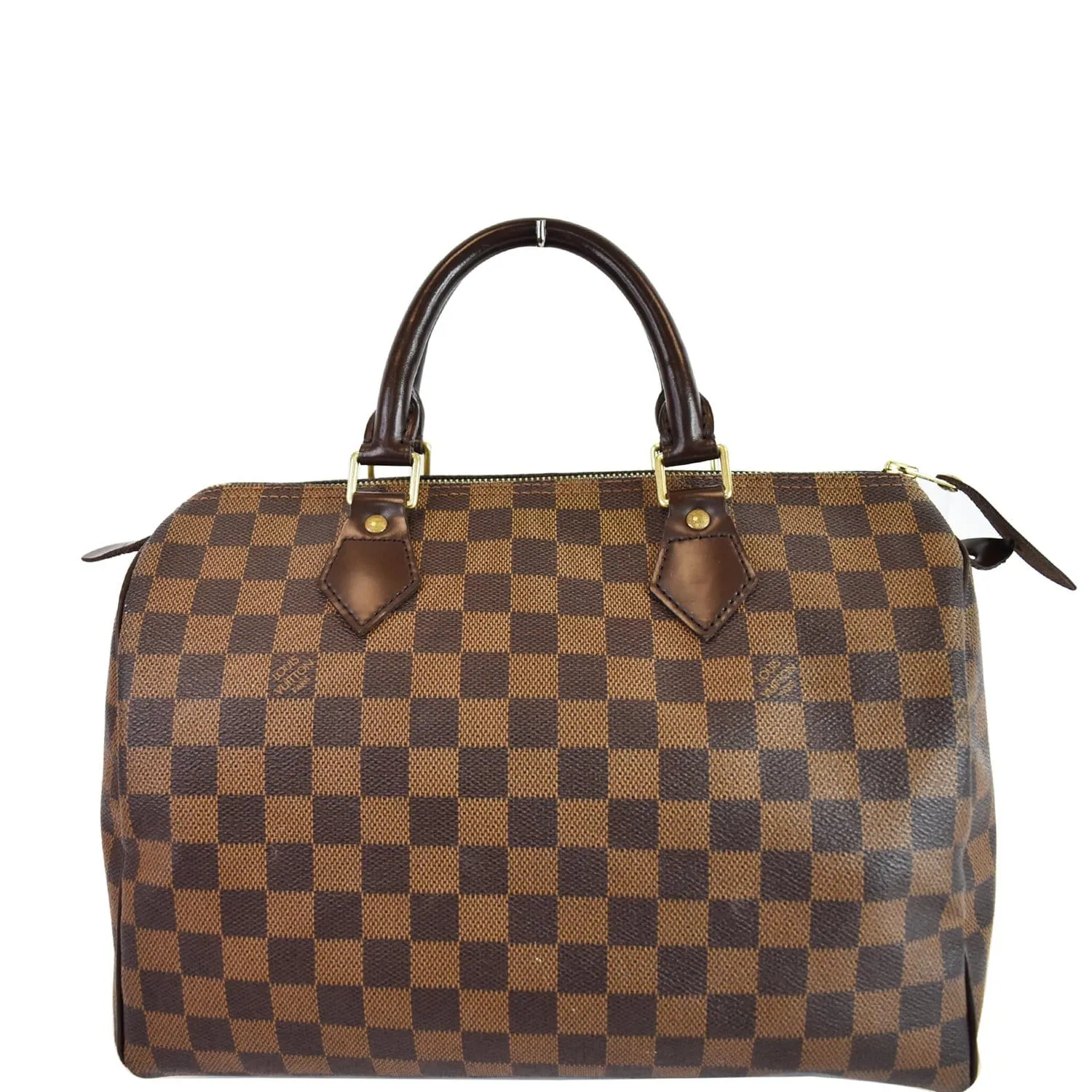 LOUIS VUITTON Speedy 30 Damier Ebene Satchel Bag Brown