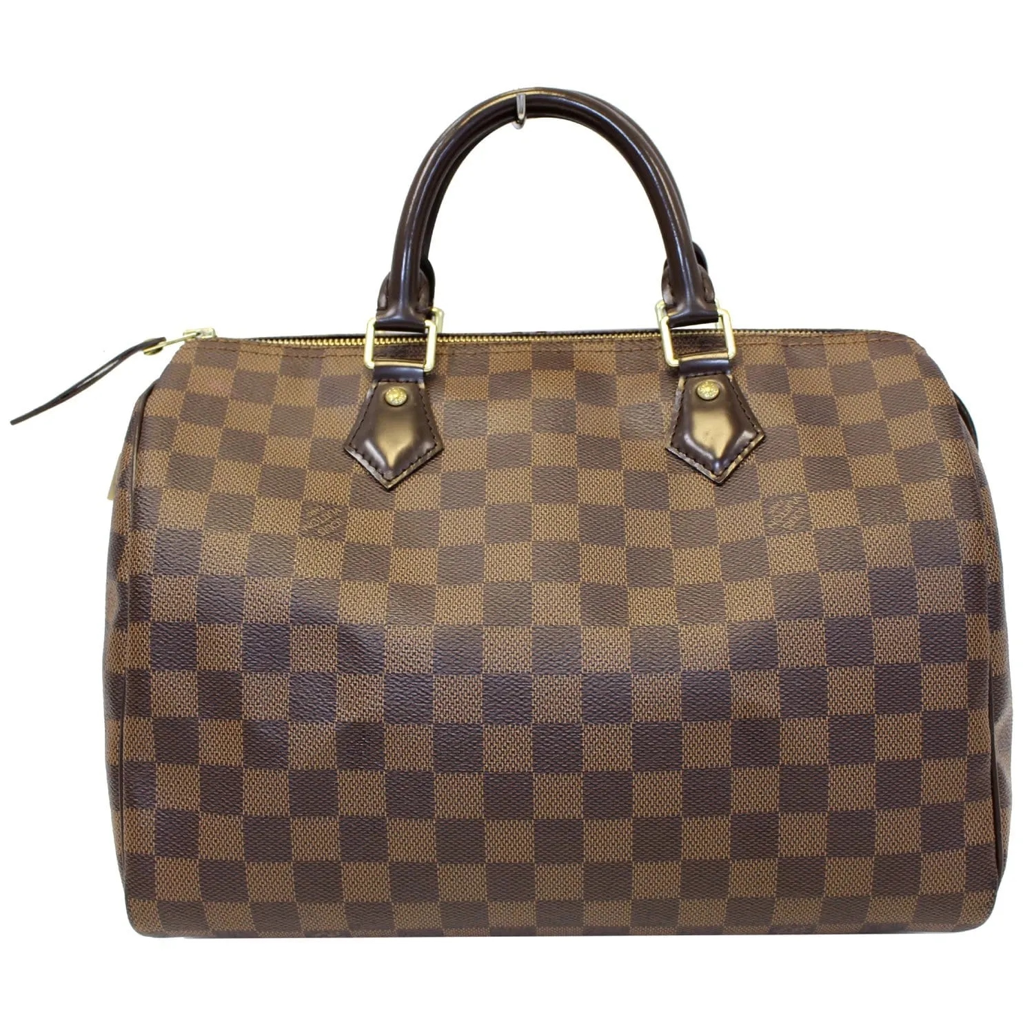LOUIS VUITTON Speedy 30 Damier Ebene Satchel Bag Brown