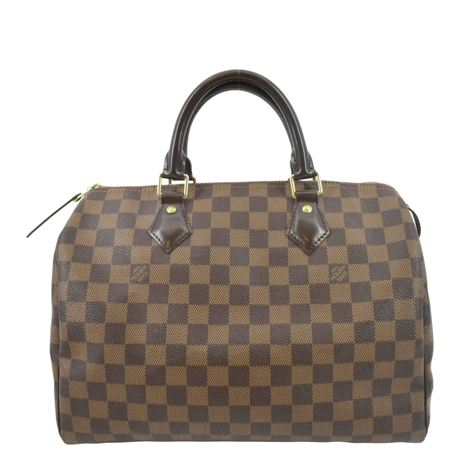 LOUIS VUITTON Speedy 30 Damier Ebene Satchel Bag Brown