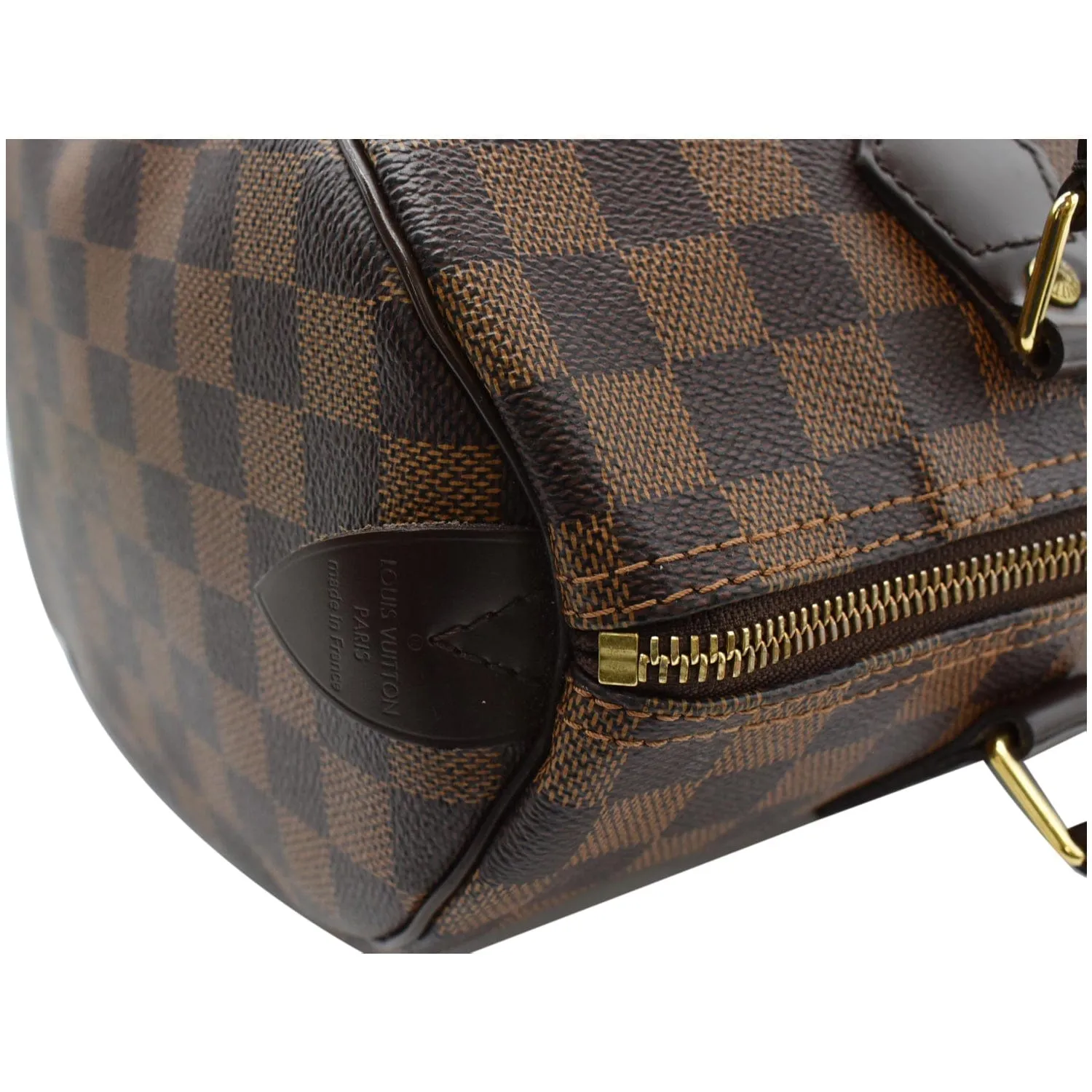 LOUIS VUITTON Speedy 30 Damier Ebene Satchel Bag Brown
