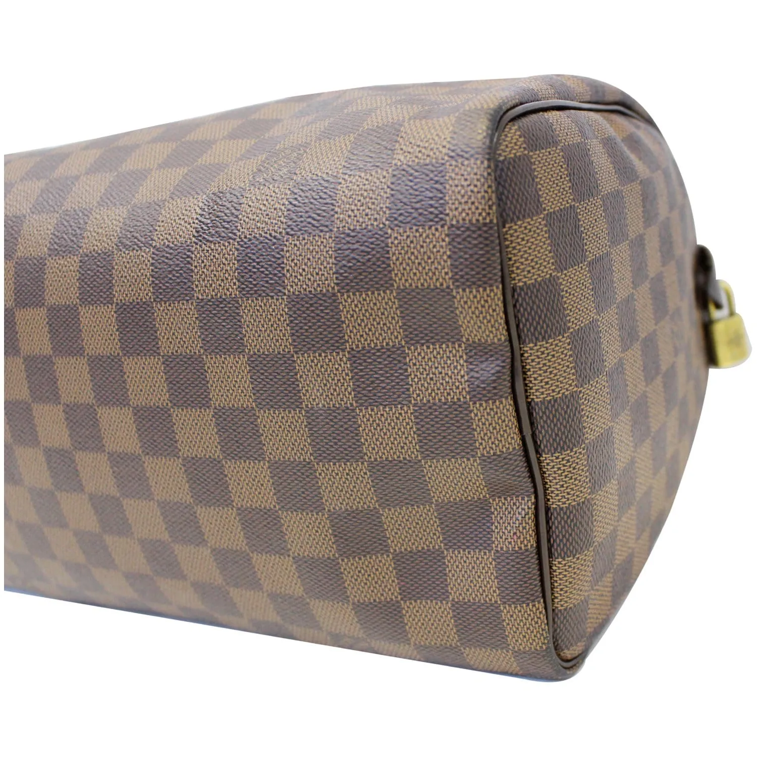 LOUIS VUITTON Speedy 30 Damier Ebene Satchel Bag Brown