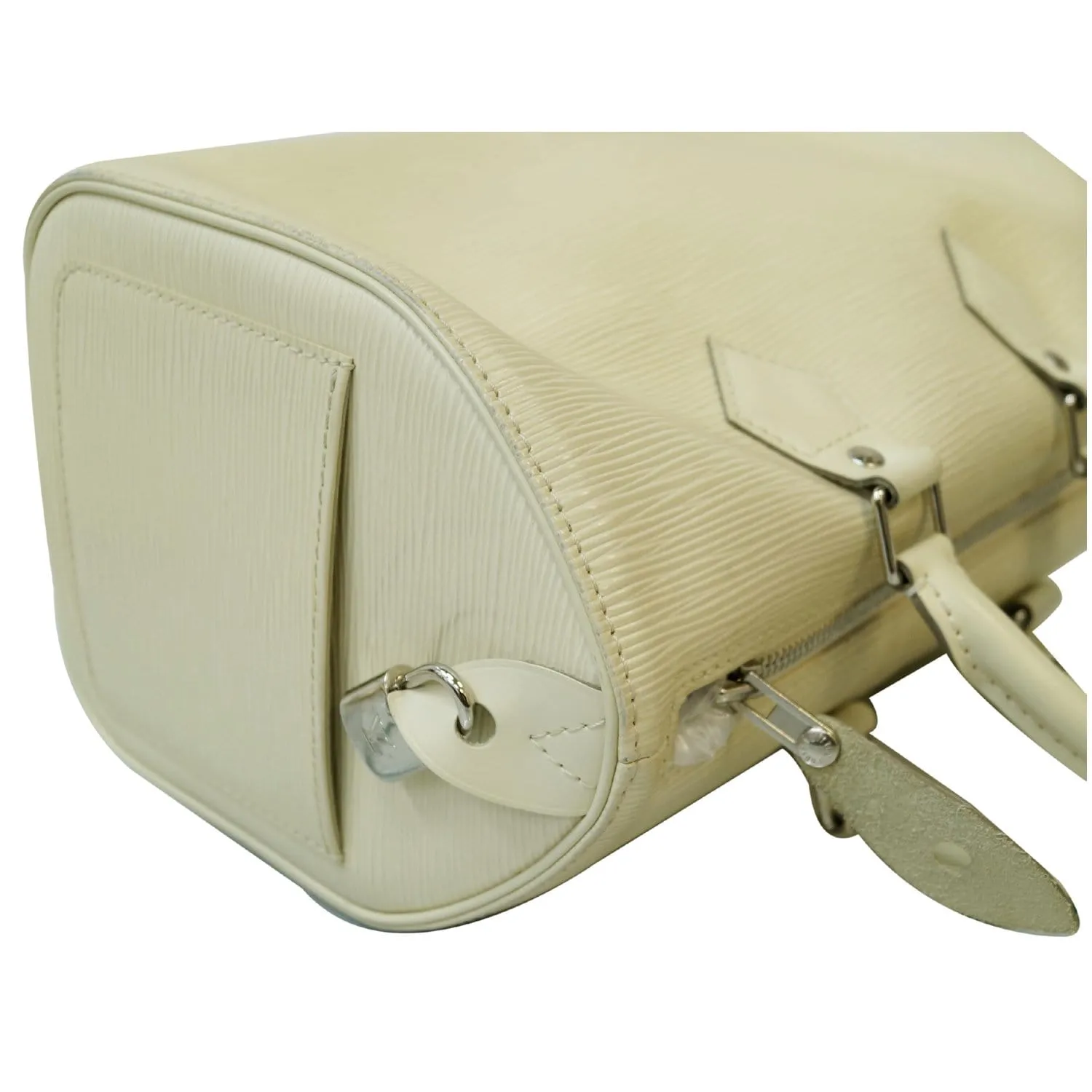 LOUIS VUITTON Speedy 30 Epi Leather Satchel Bag Ivory