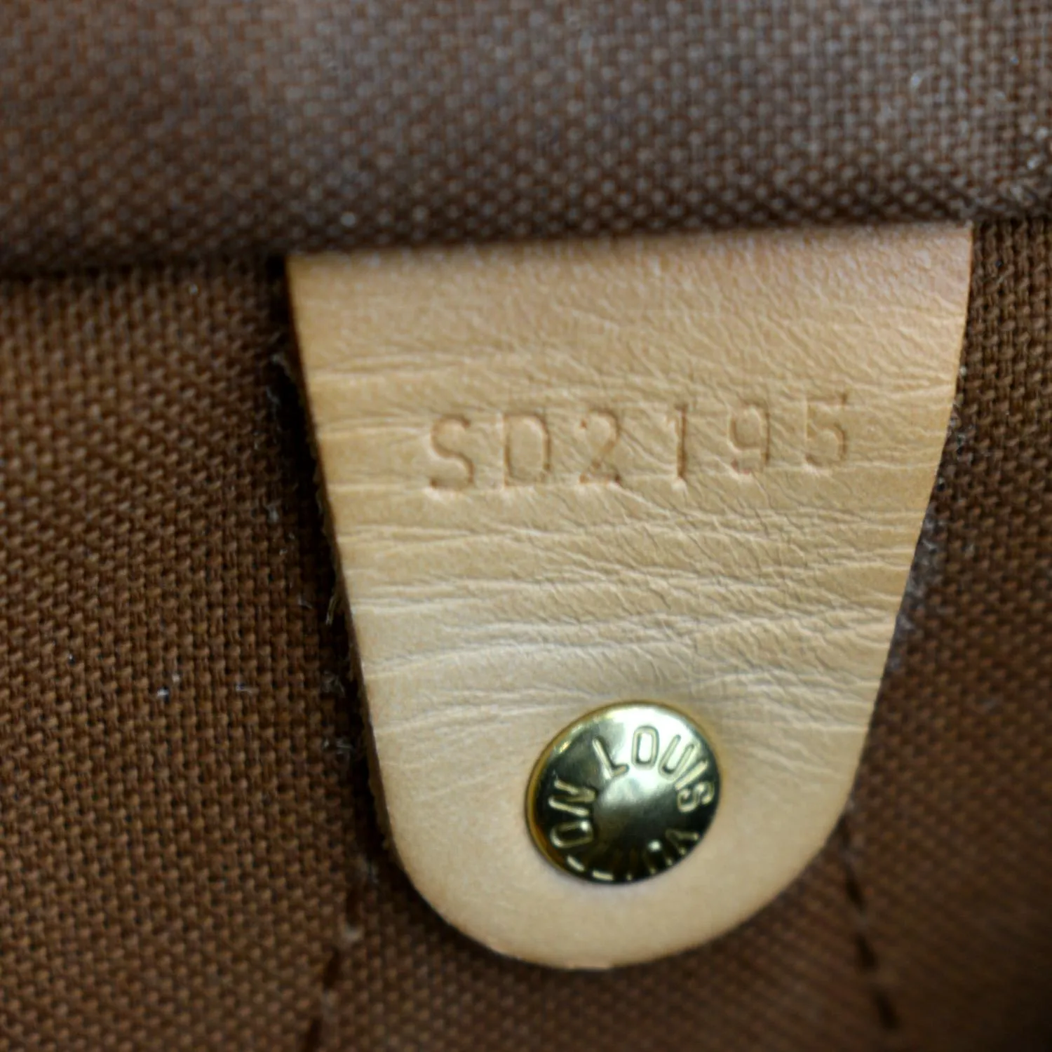 LOUIS VUITTON Speedy 30 Monogram Canvas Satchel Bag Brown
