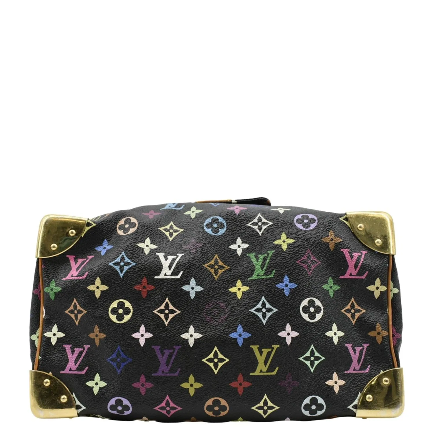 LOUIS VUITTON Speedy 30 Monogram Multicolor Satchel Bag Black