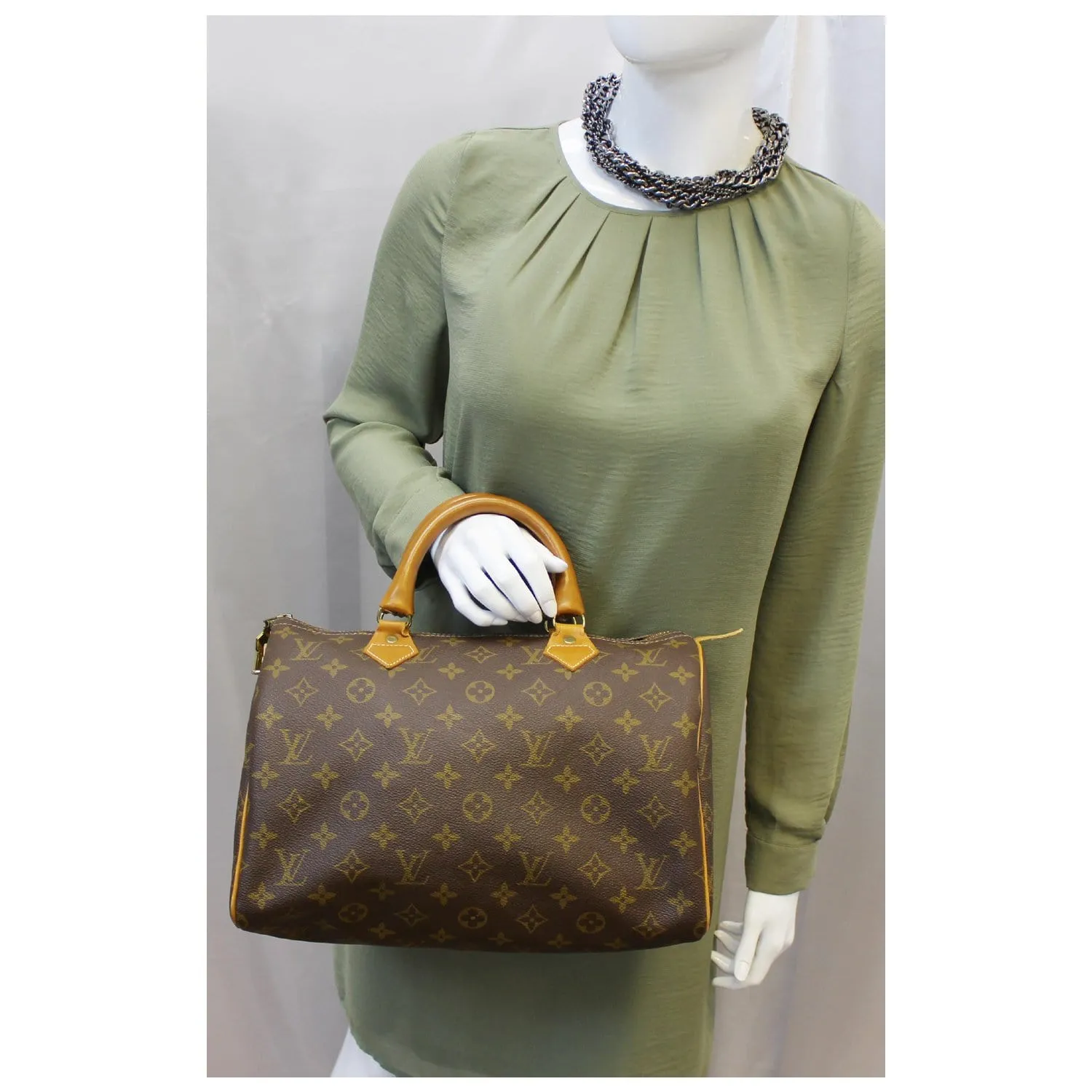 Louis Vuitton Speedy 30 Vintage French Company Satchel Handbag