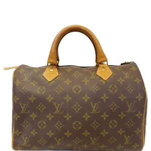 Louis Vuitton Speedy 30 Vintage French Company Satchel Handbag