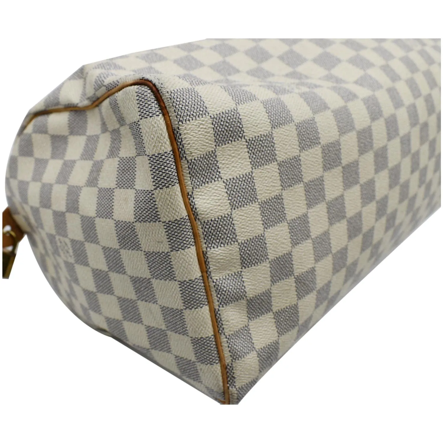 LOUIS VUITTON Speedy 35 Damier Azur Satchel Bag White