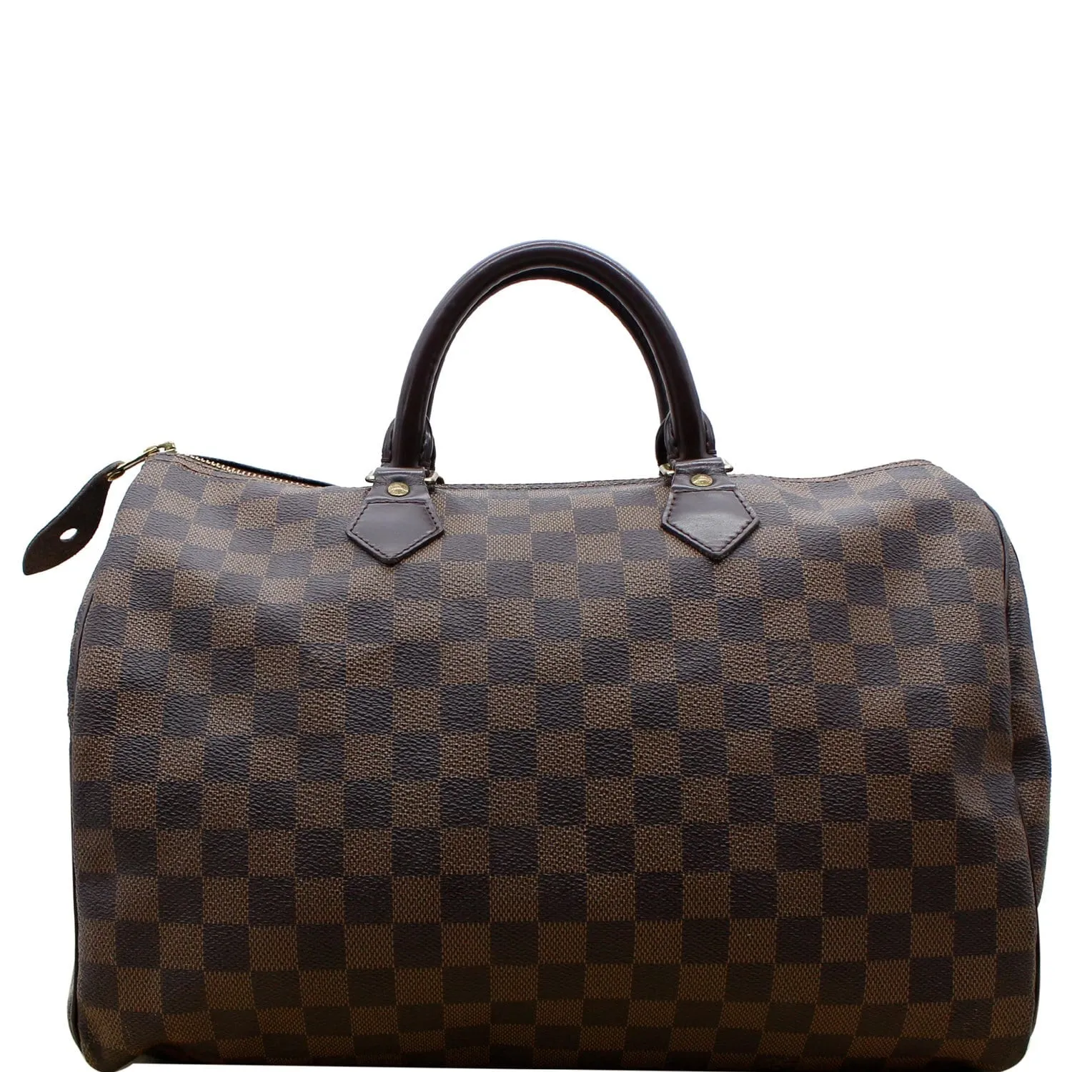 LOUIS VUITTON Speedy 35 Damier Ebene Satchel Bag Brown