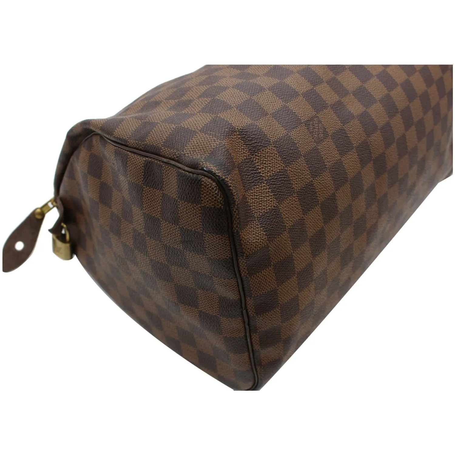 LOUIS VUITTON Speedy 35 Damier Ebene Satchel Bag Brown