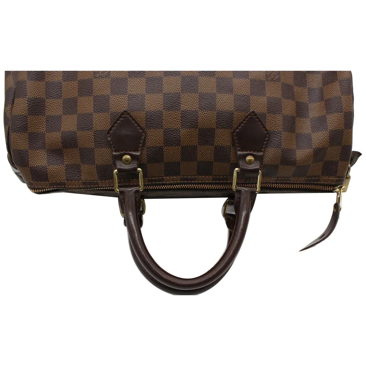 LOUIS VUITTON Speedy 35 Damier Ebene Satchel Bag Brown