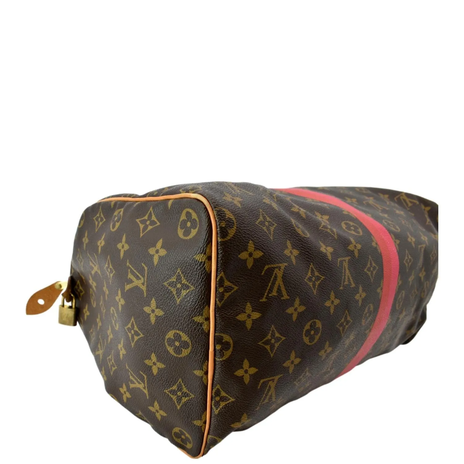 LOUIS VUITTON Speedy 40 Monogram Canvas Satchel Bag Brown