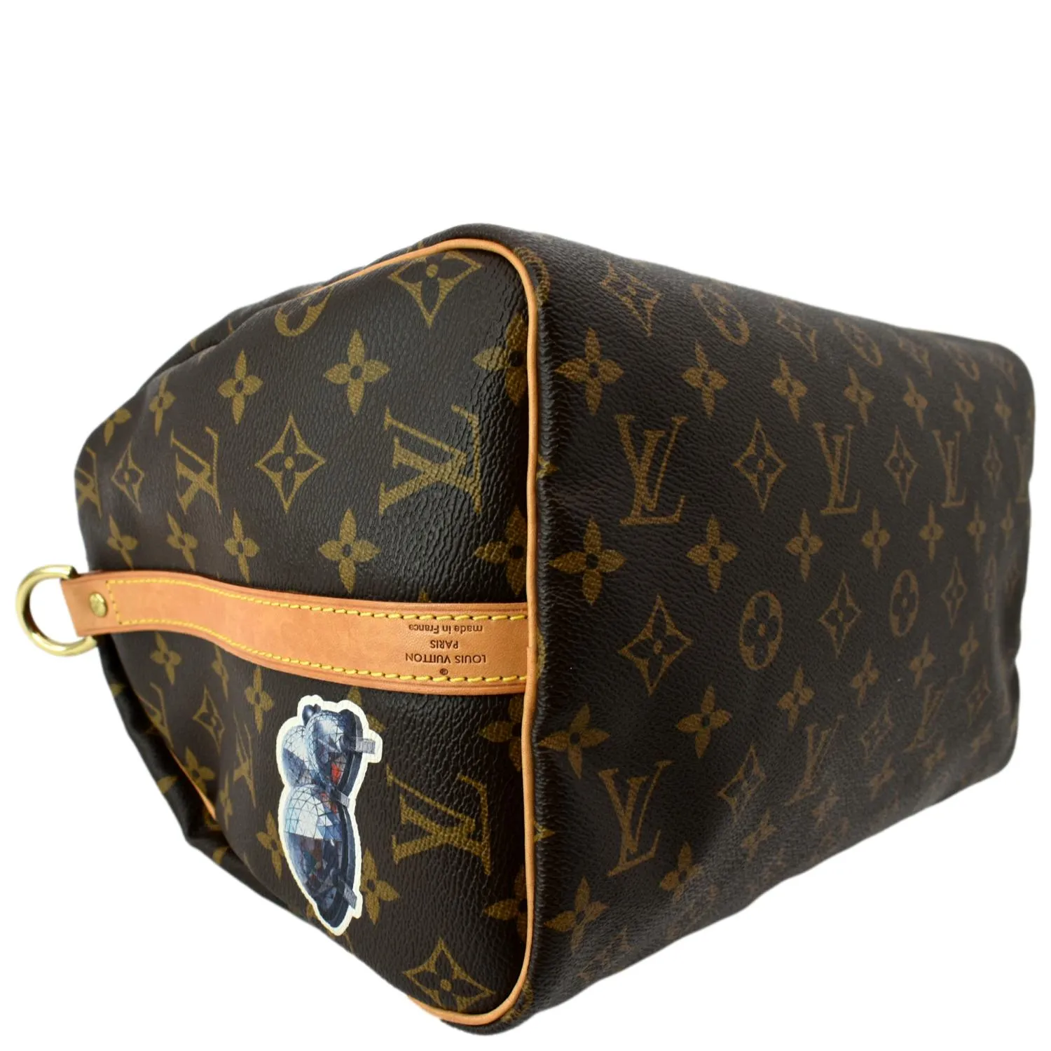 LOUIS VUITTON Speedy Bandouliere 30 World Tour Monogram Canvas Satchel Brown