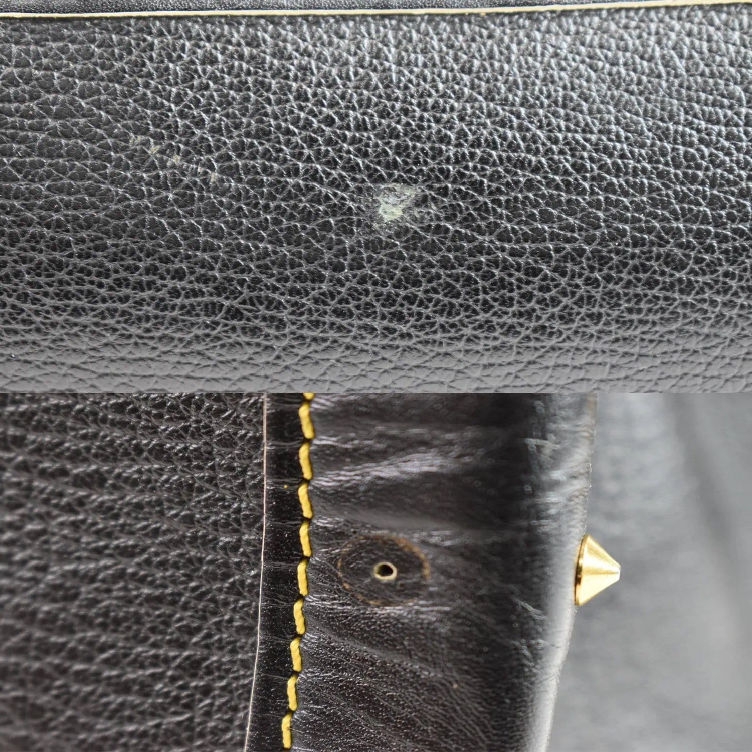 LOUIS VUITTON Suhali Le Fabuleux Leather Satchel Bag Black