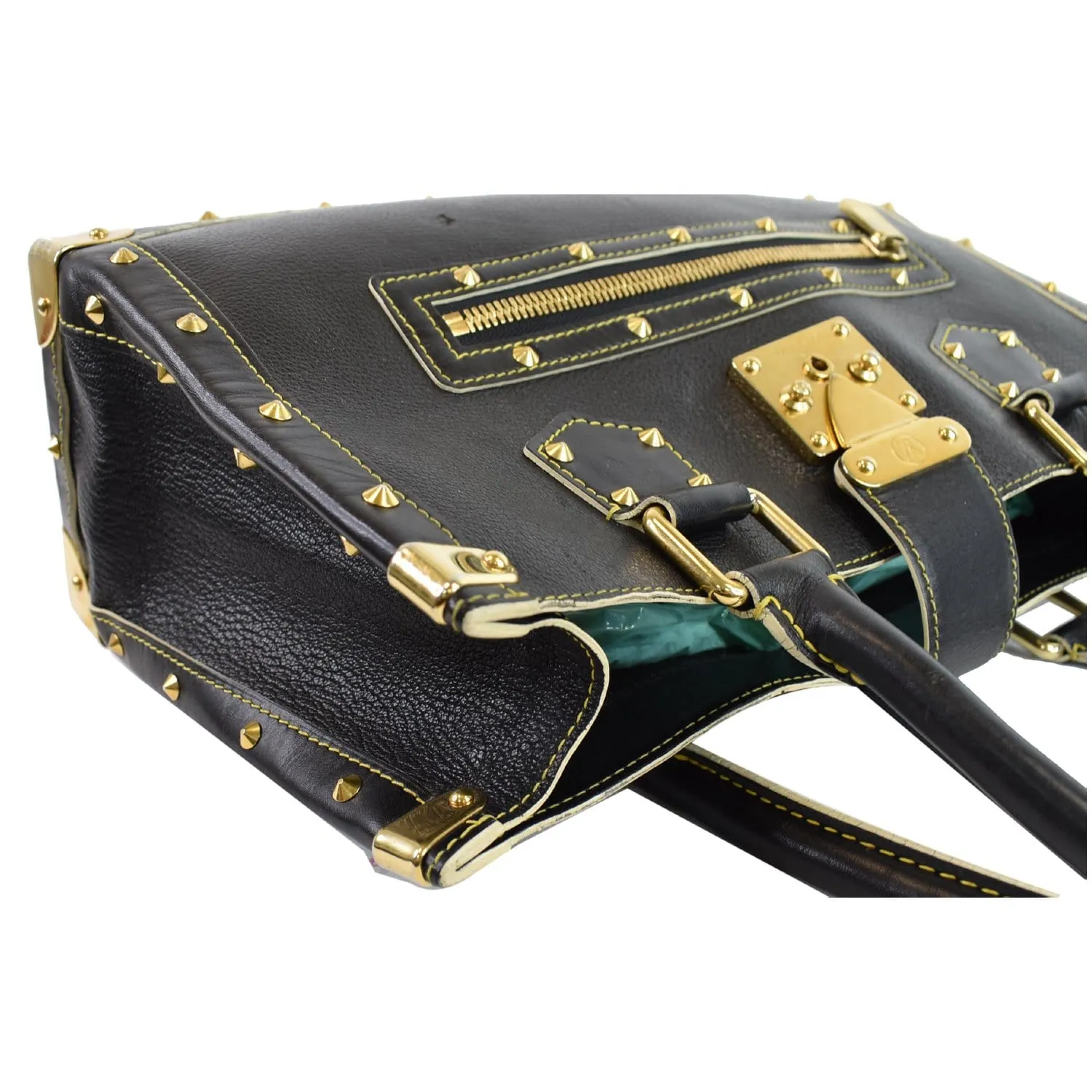 LOUIS VUITTON Suhali Le Fabuleux Leather Satchel Bag Black