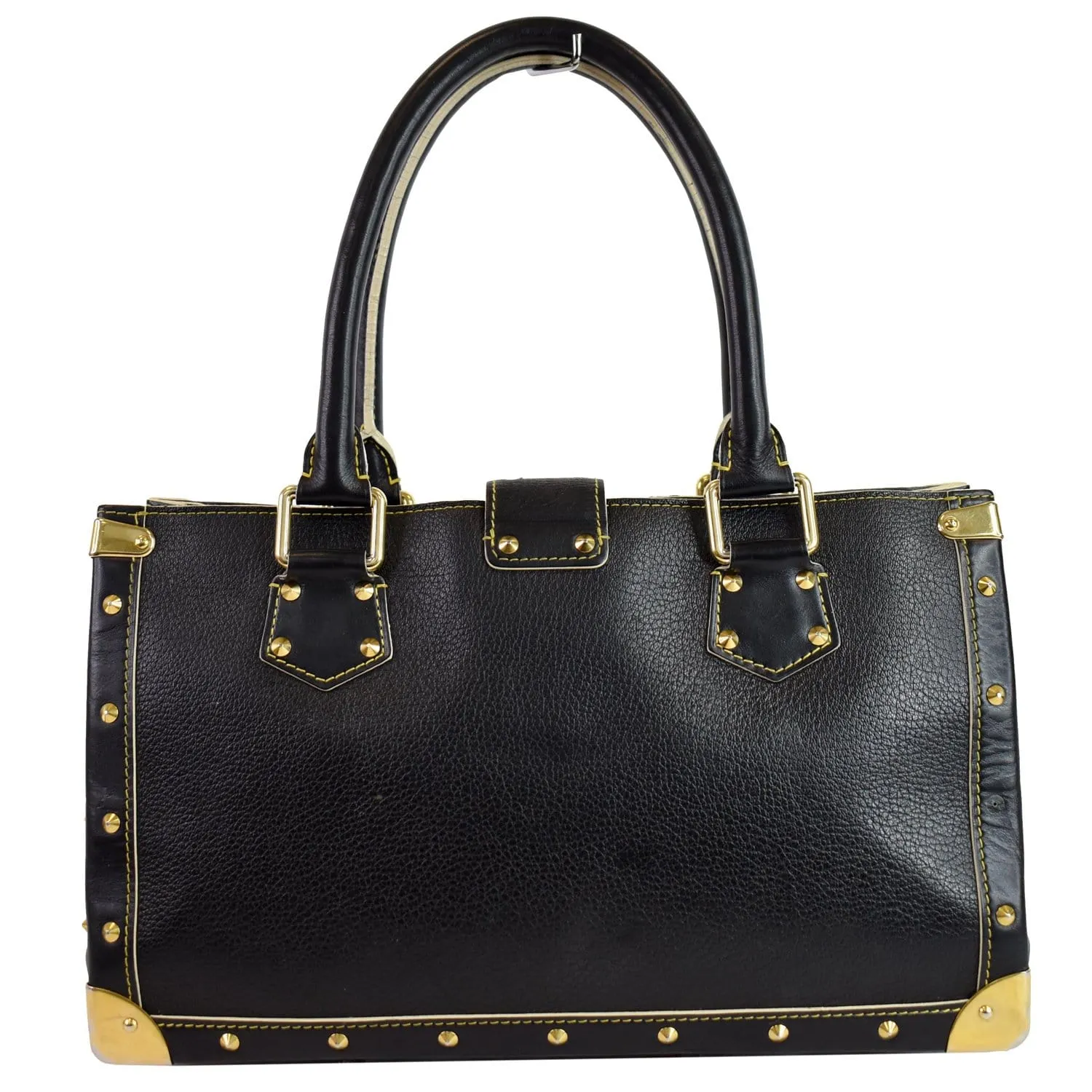 LOUIS VUITTON Suhali Le Fabuleux Leather Satchel Bag Black
