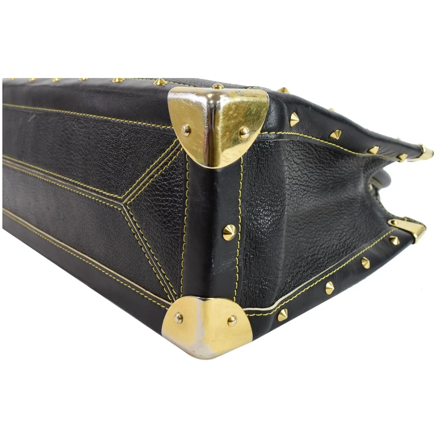 LOUIS VUITTON Suhali Le Fabuleux Leather Satchel Bag Black