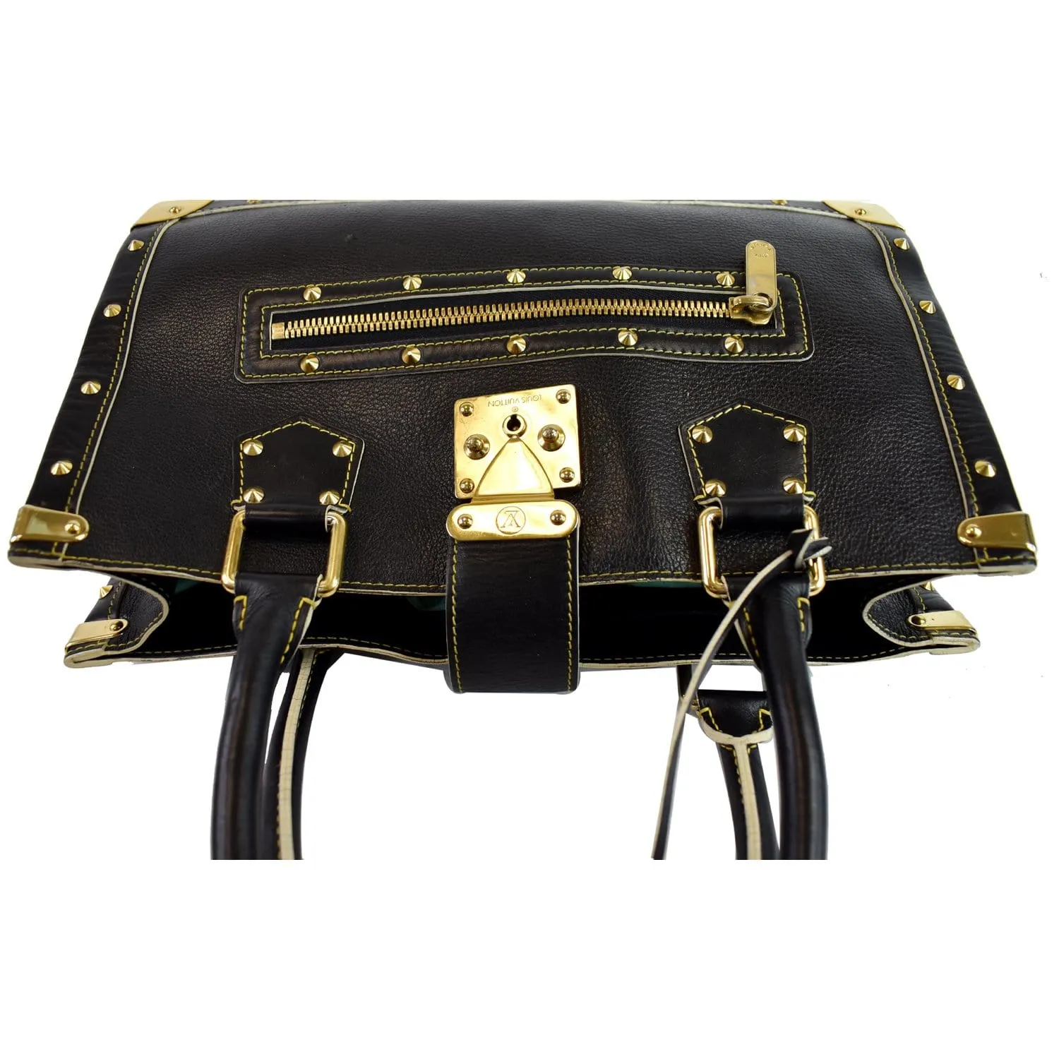 LOUIS VUITTON Suhali Le Fabuleux Leather Satchel Bag Black