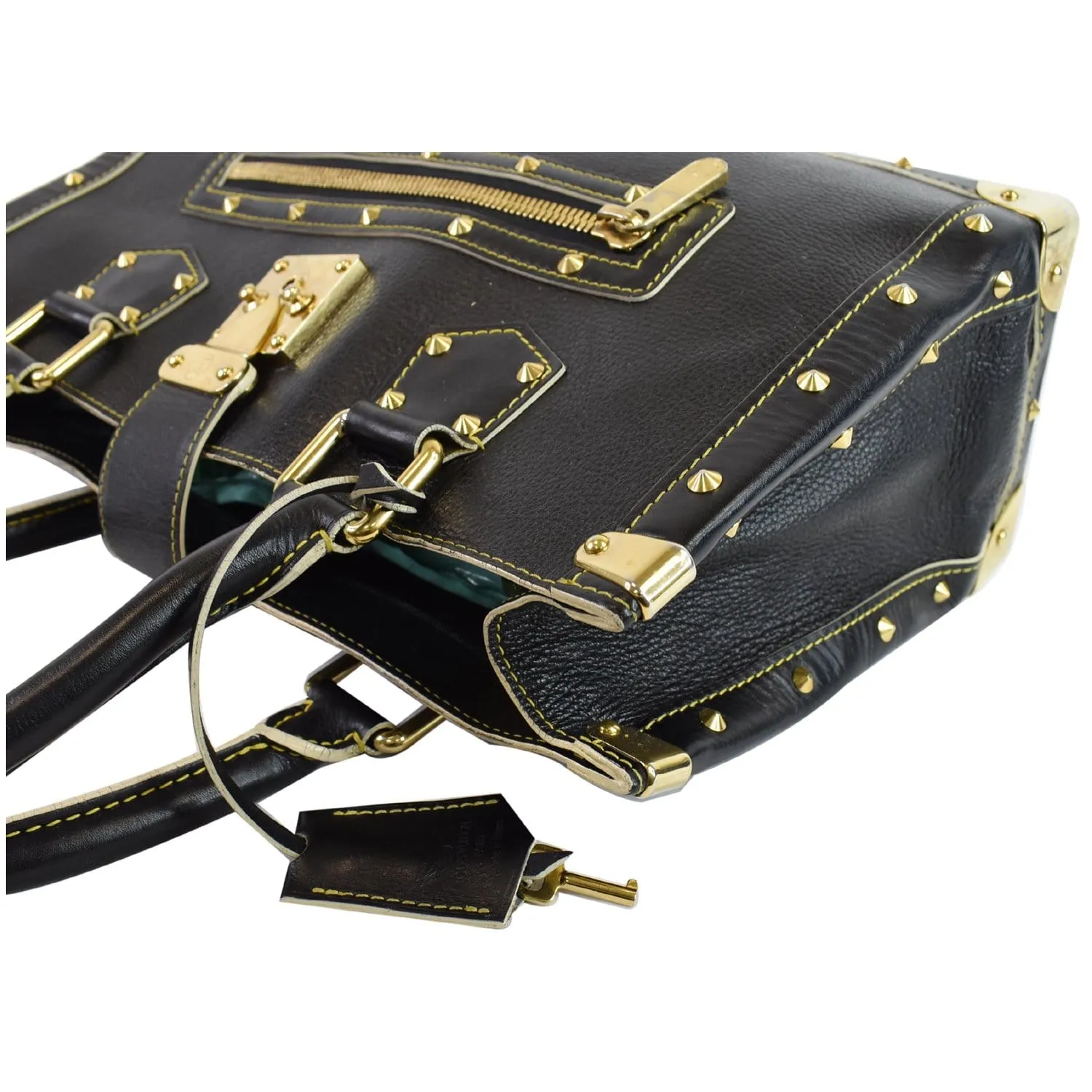 LOUIS VUITTON Suhali Le Fabuleux Leather Satchel Bag Black