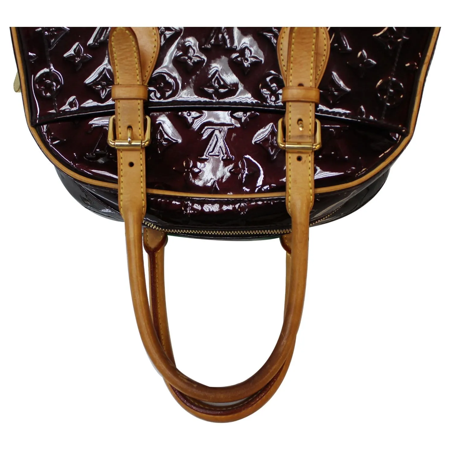 LOUIS VUITTON Summit Drive Monogram Vernis Satchel Bag Amarante - 15% OFF