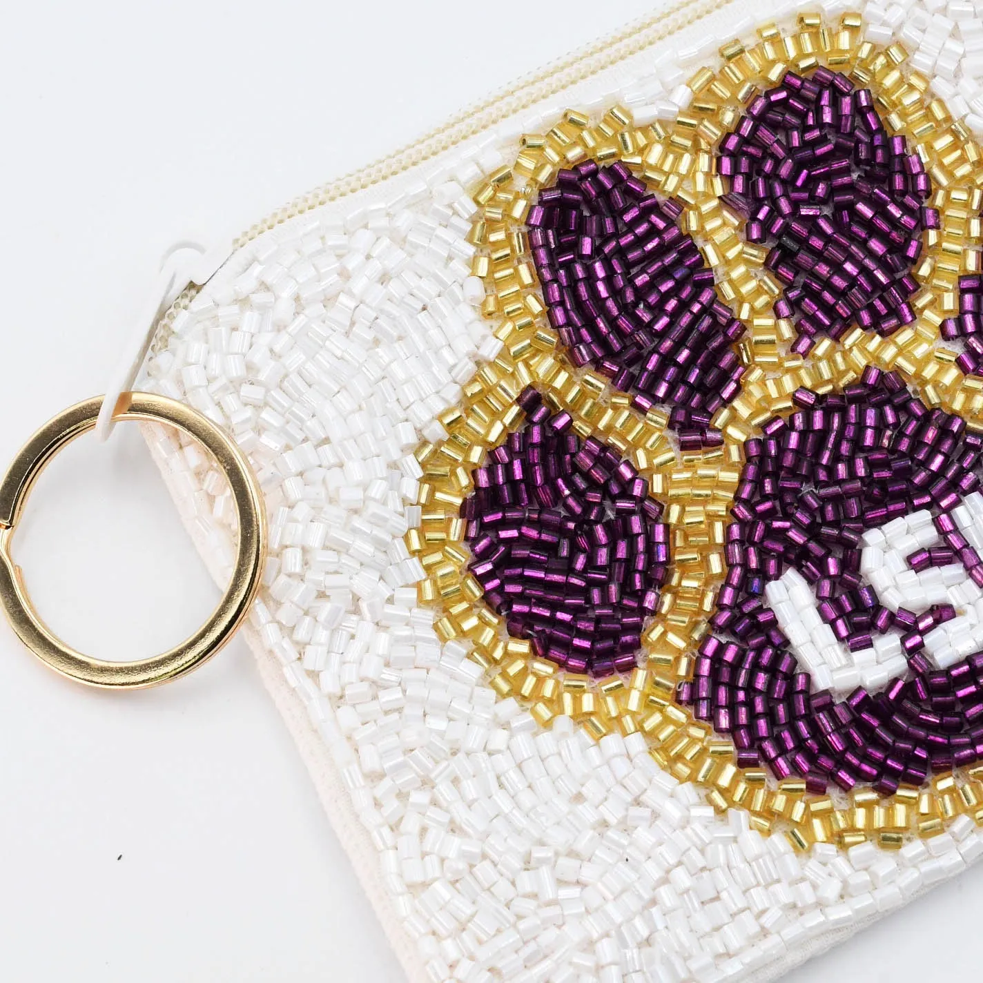 LSU PAW Print Keychain Pouch