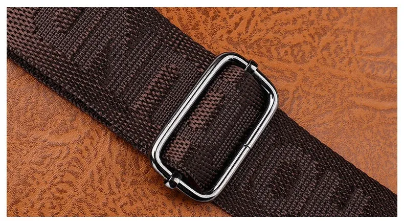 Luxury Kangaroo Brand Messenger Bags Men Leather Casual Crossbody Bag For Men Brown Black Business Shoulder Bag Male Handbag