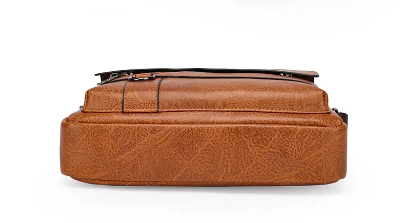 Luxury Kangaroo Brand Messenger Bags Men Leather Casual Crossbody Bag For Men Brown Black Business Shoulder Bag Male Handbag