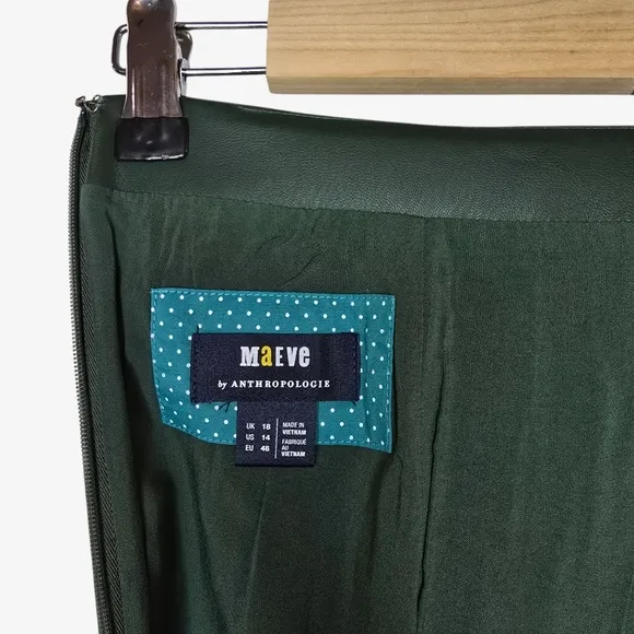 Maeve by Anthropologie Micro Mini Faux Leather Skirt