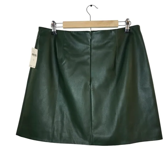 Maeve by Anthropologie Micro Mini Faux Leather Skirt