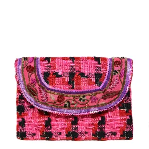Magenta Tweed Envelope