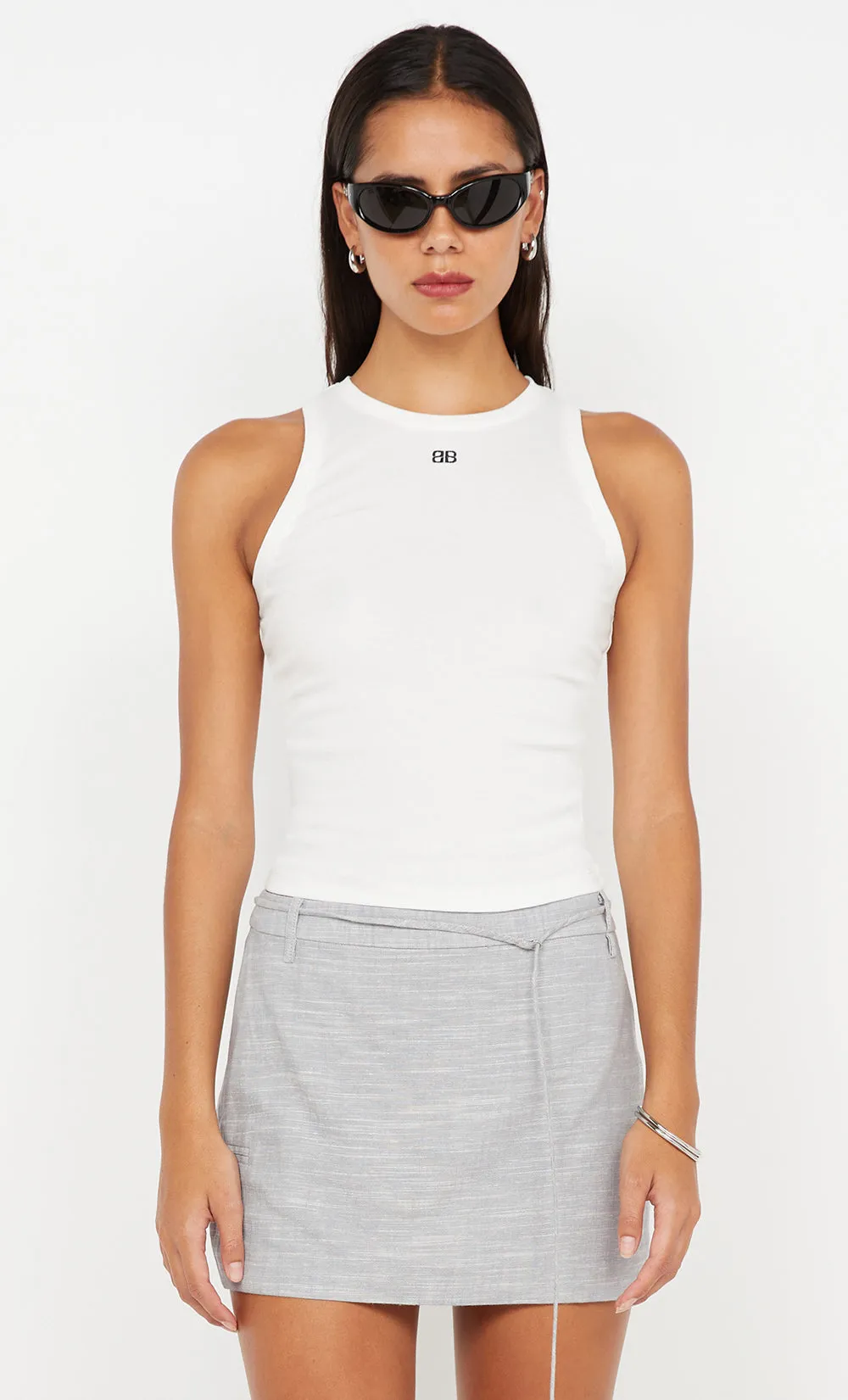 MAICIE MINI SKIRT - SILVER