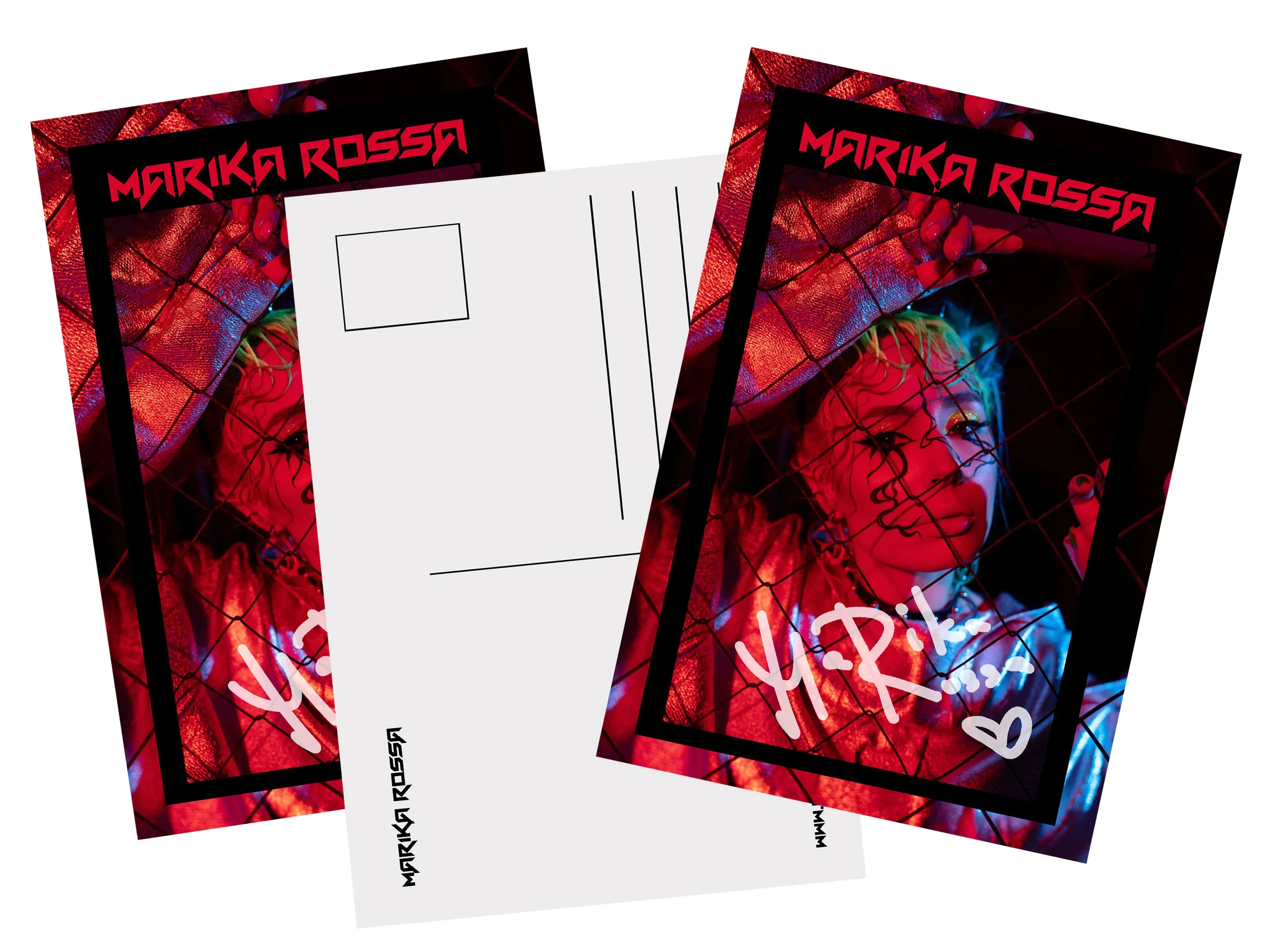 Marika Rossa signed card.