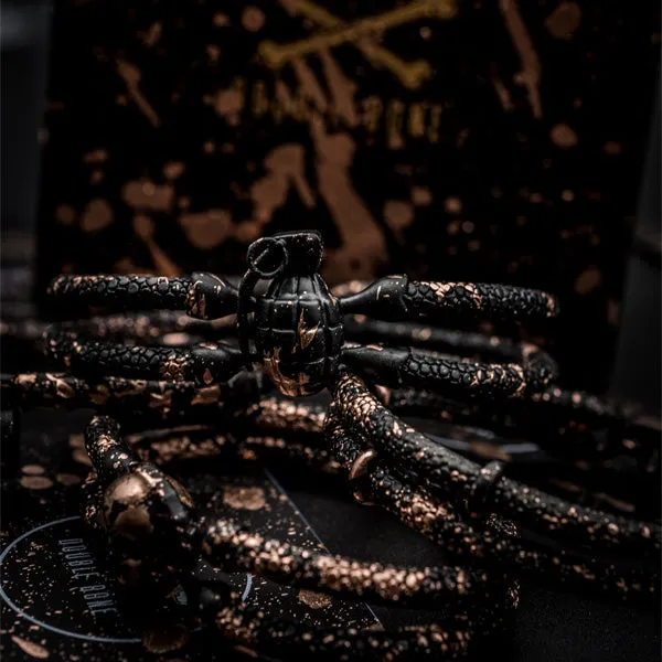 Matte Black Splashed Rose gold Stingray Grenade