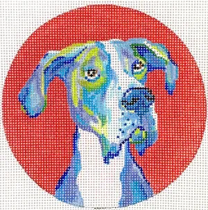 MC-OM-05 Ornament/Mini- Great Dane on Red