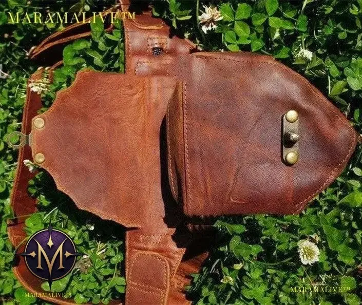 Medieval Steampunk Vintage Heart Belt Satchel