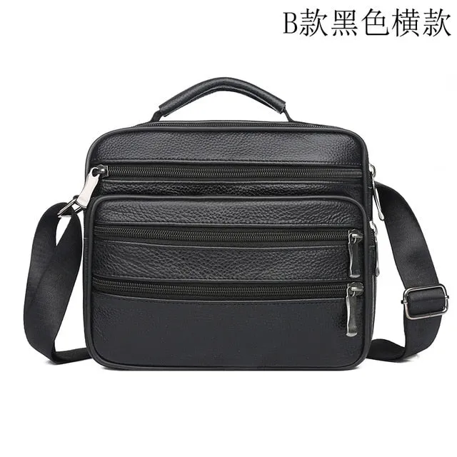 Men Messenger Bags Fashion Business Cowhide Shoulder Bags For Men Genuine Leather Bags High Capacity Handbags 2021 New